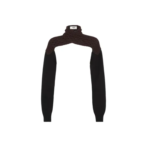 FENDI High Collar Wrapped Over Shrug
