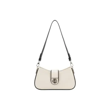 VENOF Cow Leather Shoulder Bag, Crossbody Bag Women's Eve Brown/French Black