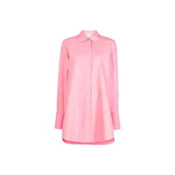 Patou Logo Embroidered Mini Shirt Dress