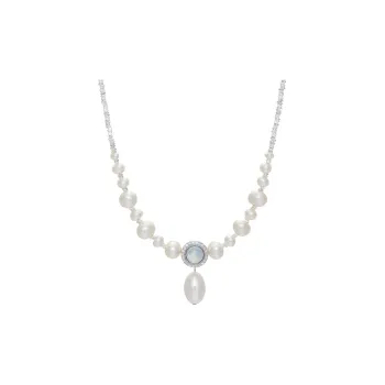 CLARKIA FLOWER 925 Sterling Silver Necklaces Women's