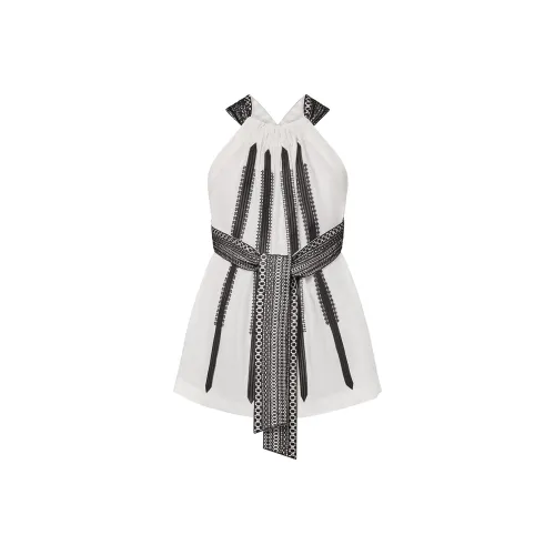 LOUIS VUITTON Lace Trim Halter Top