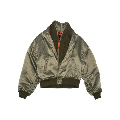 R13 Oversized Satin Bomber Jacket