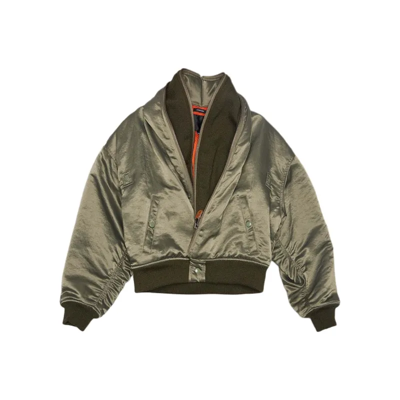 R13 Oversized Satin Bomber Jacket-0
