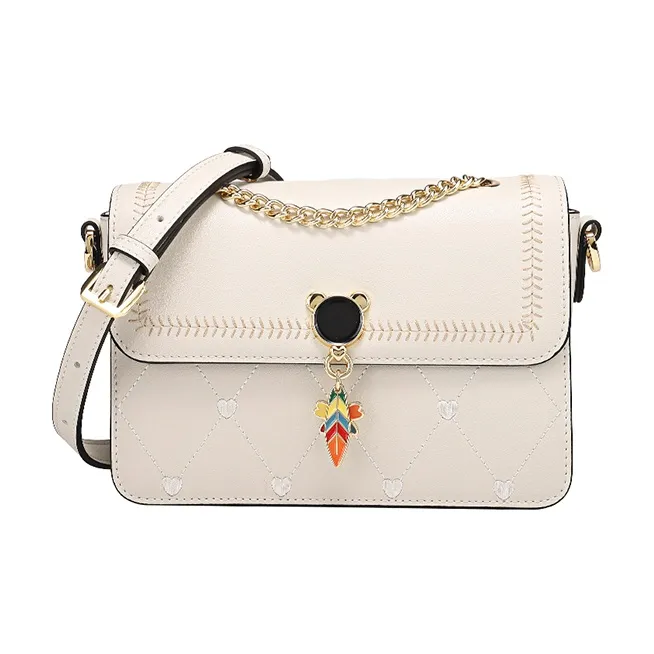 COOGI Cow Leather Handbag Shoulder Bag Crossbody Bag Medium Size Women's Multicolor-19