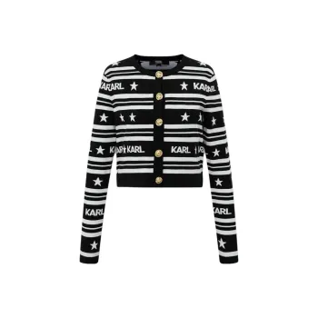KARL LAGERFELD SS23 Knitwear Women's Black White