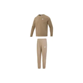Nike Casual Sportswear Men Set Brown Top+Light Umber Bottom