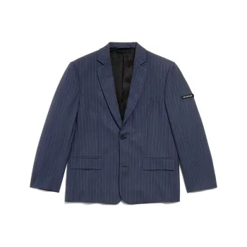 Balenciaga Jackets Coats Regular Fit Women's Dark Marine Blue