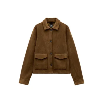 ZARA Jackets & Coats Women's Brown