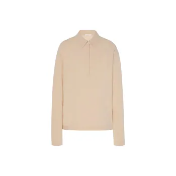 THE ROW Half front Buttoned Polo Top