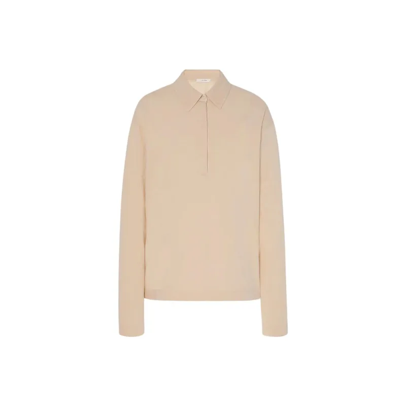 THE ROW Half front Buttoned Polo Top-0