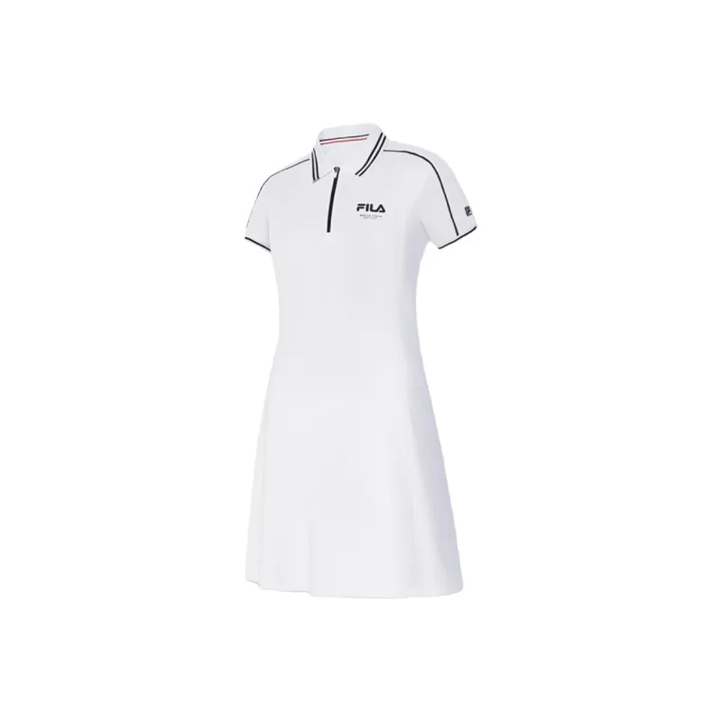 FILA Short Sleeved Dress Women's Jade White-1