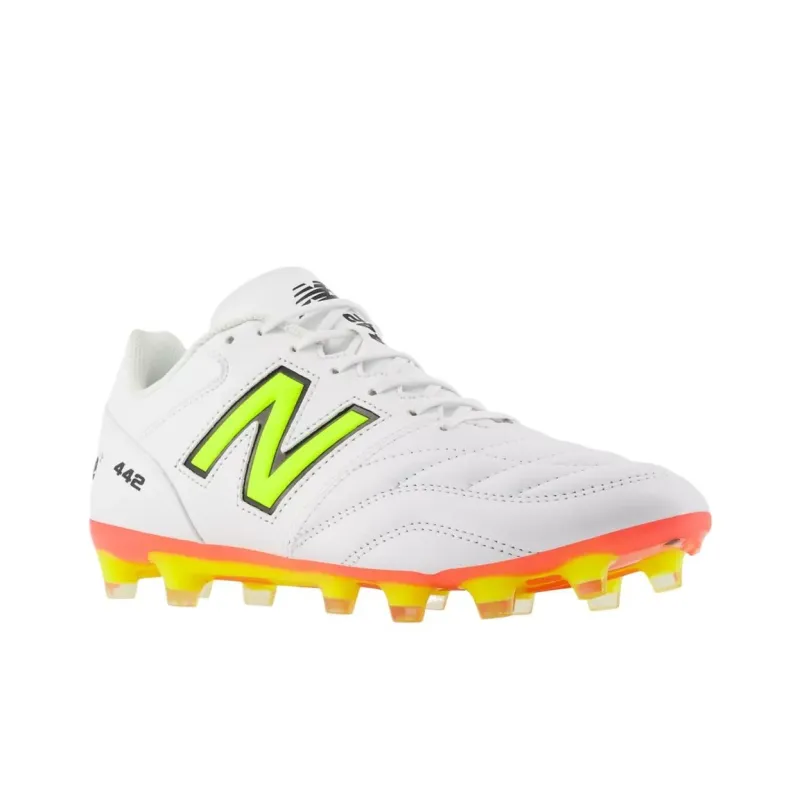 New Balance 442 V2 Team Soccer Shoes Unisex White 2E Width-2