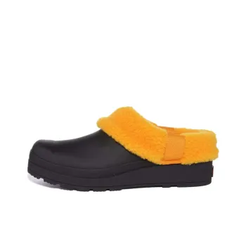 HUNTER Slip Resistant Closed Toe Slippers Women's Black Orange