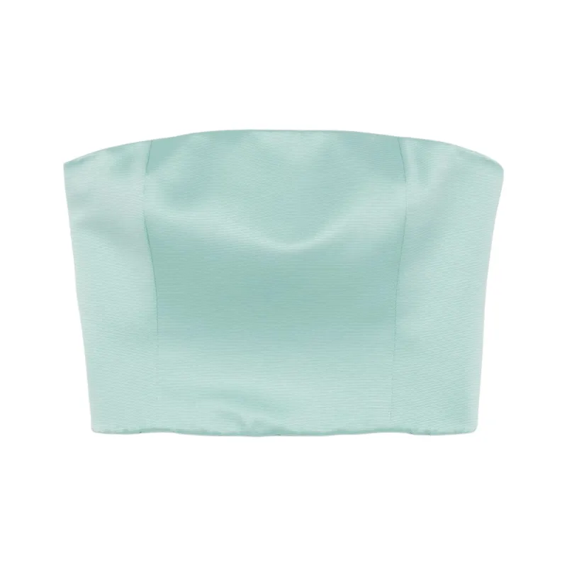 EMPORIO ARMANI SS25 Strapless Top Women's Turquoises Blue Green-0