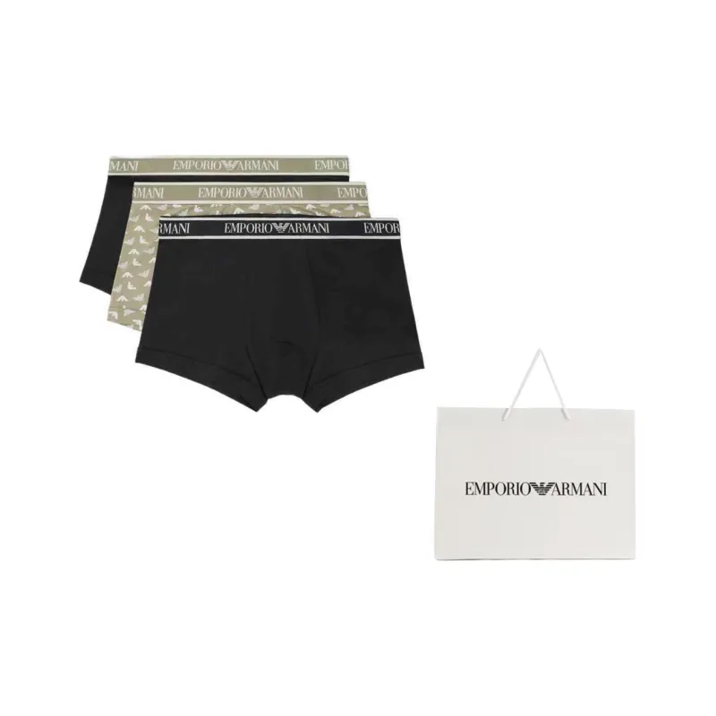 EMPORIO ARMANI Three pack Of Boxer Briefs With Core Logo Waistband-4