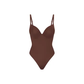 SKIMS SS25 ULTIMATE BODY PUSH-UP THONG BODYSUIT Bodysuits Women's COCOA/Cocoa