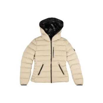 Moncler Herbe Zip Up Short Down Puffer Jacket 'Tan'
