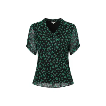 JZ Juzui Shirt Women's Floral Black