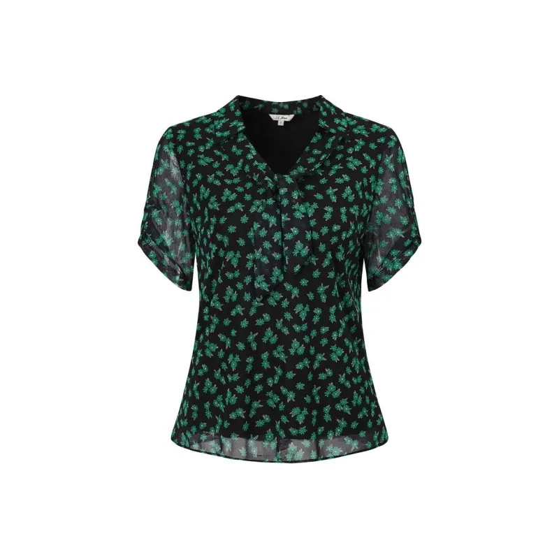 JZ Juzui Shirt Women's Floral Black-0