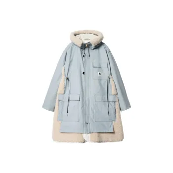 Sacai X Carhartt Wip Women's Canvas Siberian Parka Light Blue