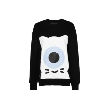 KARL LAGERFELD / Karl Lagerfeld Jeans XDarcel Disappoints Graphic-print Sweatshirt