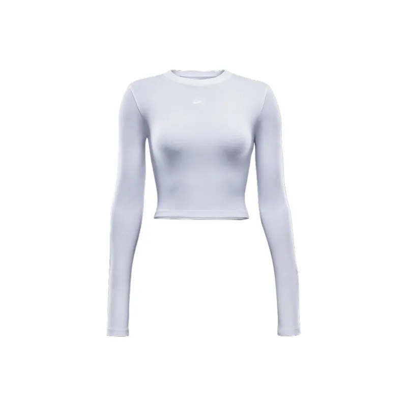 Nike Sportswear Chill Knit Women's Slim Long Sleeve Cropped Top-0