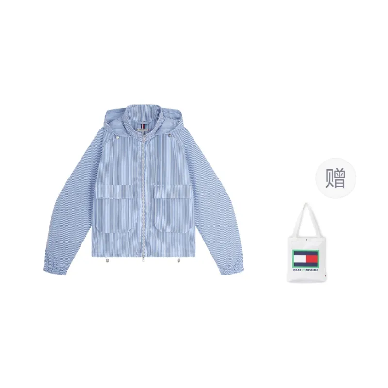 Tommy Hilfiger Jacket Women's Blue White Stripes-3