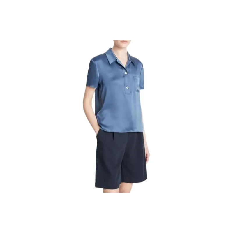 VINCE Polo Shirts Women's Blue-0