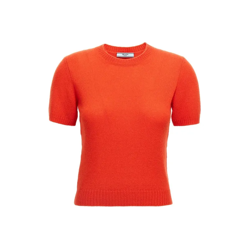 PRADA Ribbed Knitted Crewneck Jumper-0