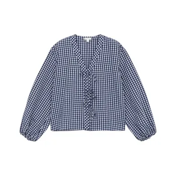ARKET Shirt Women's Navy Blue White