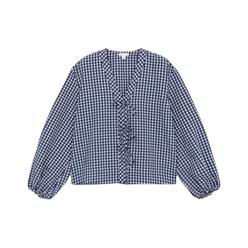 ARKET Shirt Women's Navy Blue White-0