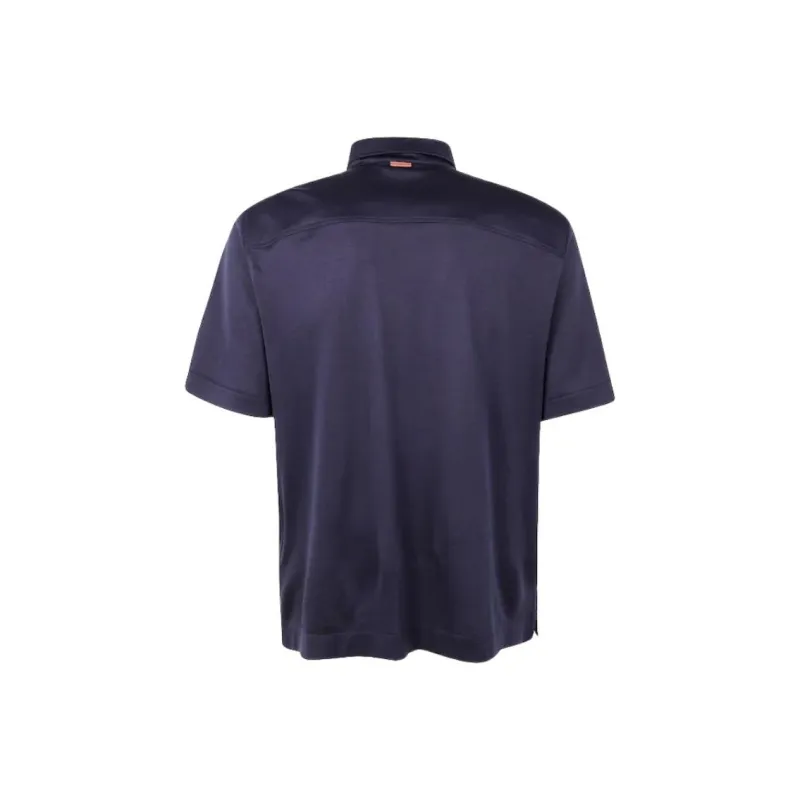 Zegna Polo Shirt Men's Marine Blue-1