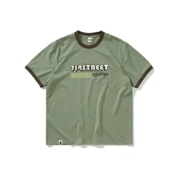 714STREET Crew Neck Heavyweight 250G 100% Cotton Skin Friendly Moisture Wicking Short Sleeved T Shirts Unisex