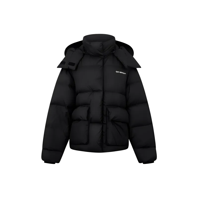 OFF WHITE Peach Ny Arrow Over Down Puffer Coat Black/White-0