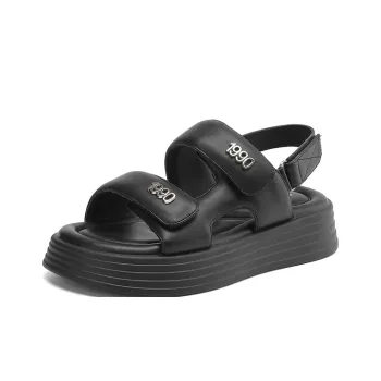 DAPHNE Beach Sandals Women's Black, Beige