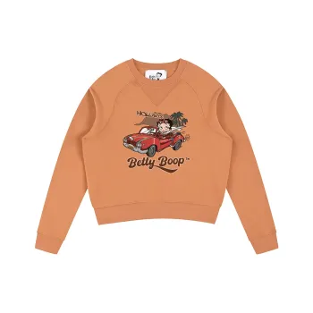 BETTY BOOP Sweatshirt Women's Earthy Orange
