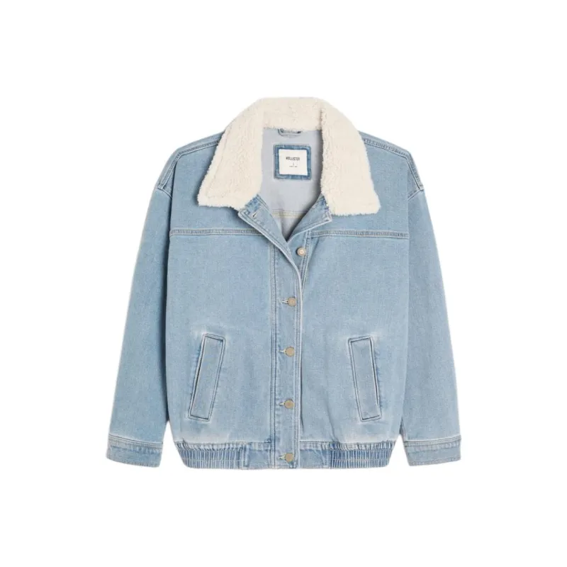 Hollister Jackets Coats Women's Light Blue-0