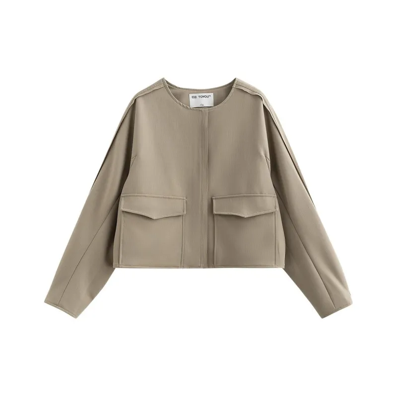 Initial Language Jackets & Coats Women's Khaki-0