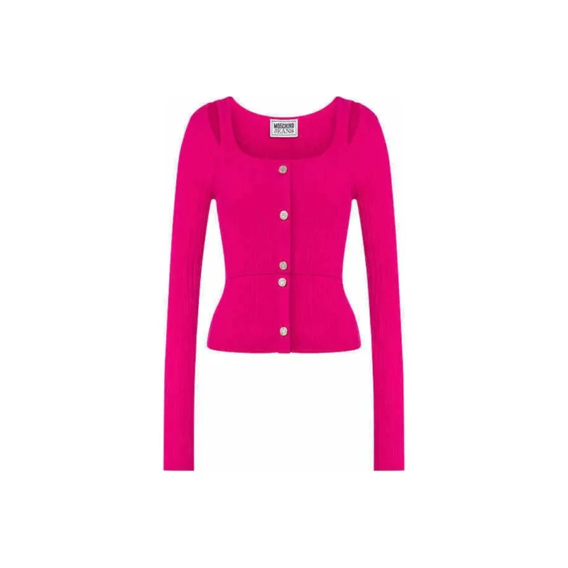 MOSCHINO Knitted Long sleeve Polo Collar-0