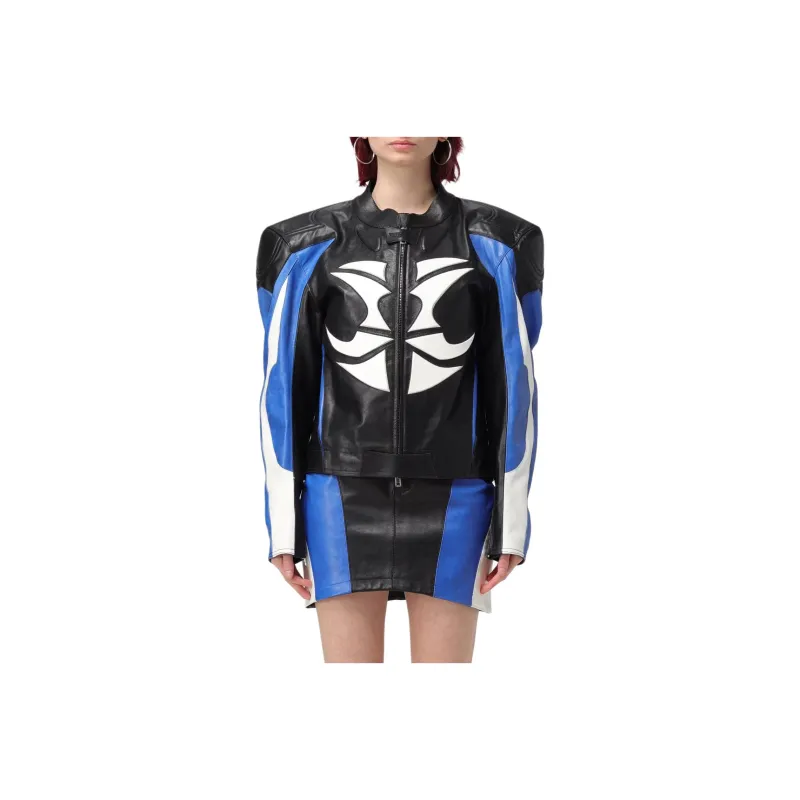 Vetements Tribal Leather Racing Jacket 'Black'-0