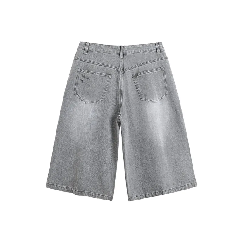 KEIRANDUN Denim Shorts Unisex-3