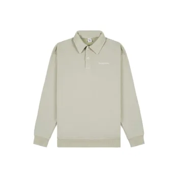 SPORTY & RICH Serif Cotton Polo Top