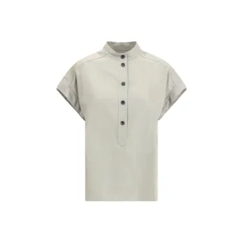 Loro Piana Short Sleeved Buttoned Top