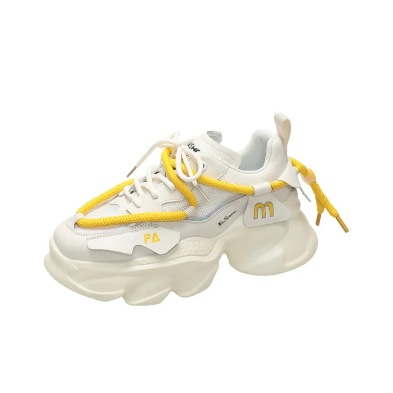 BEN SHERMAN Slip Resistant, Abrasion Resistant, Breathable, Lightweight Low Top Chunky Sneakers Unisex-4