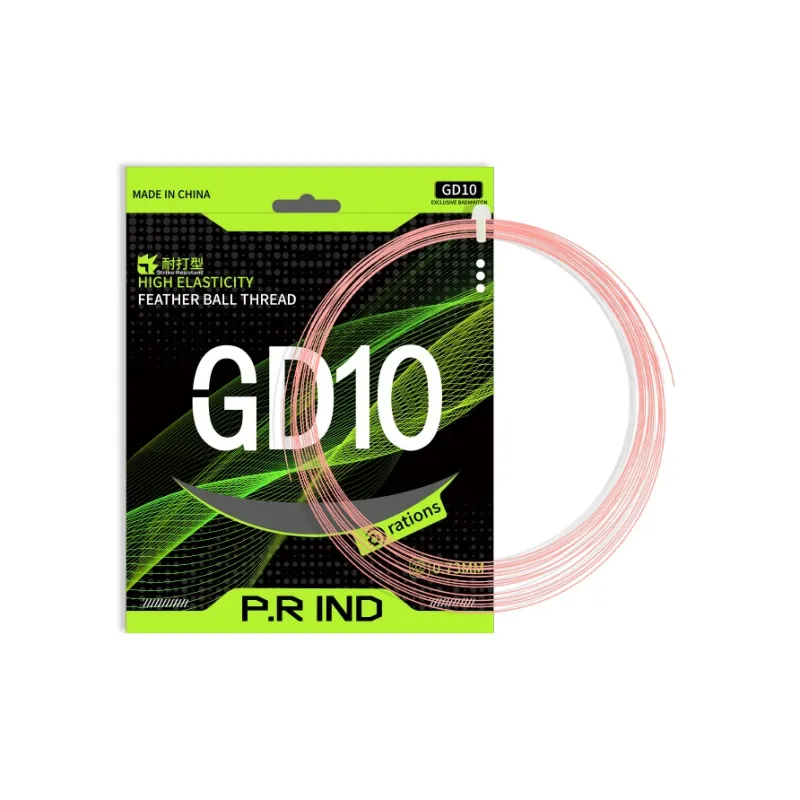 P.R IND Durable Type Badminton Racket Strings Peach Pink Nylon Thread+Composite Yarn Unisex-0