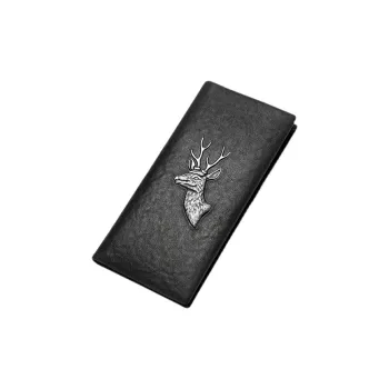 SEPTWOLVES Top Grain Vegetable Tanned Leather Wallet Men's Black