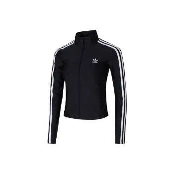 Adidas Women's Adicolor 3 Stripes Slim Track Top Black
