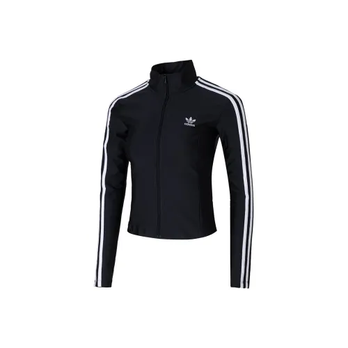 long-sleeved Originals Women's Adicolor 3 Stripes Slim Track Top Black