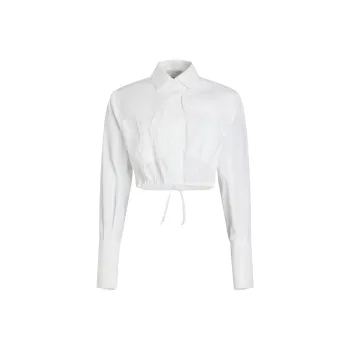 Patou Cropped Poplin Safari Shirt