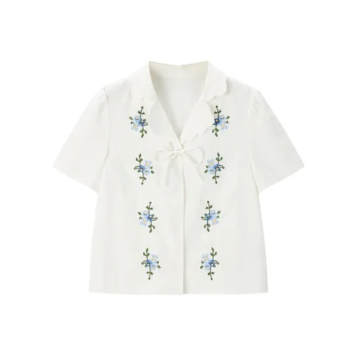 LEDIN Shirts Women's Mist White